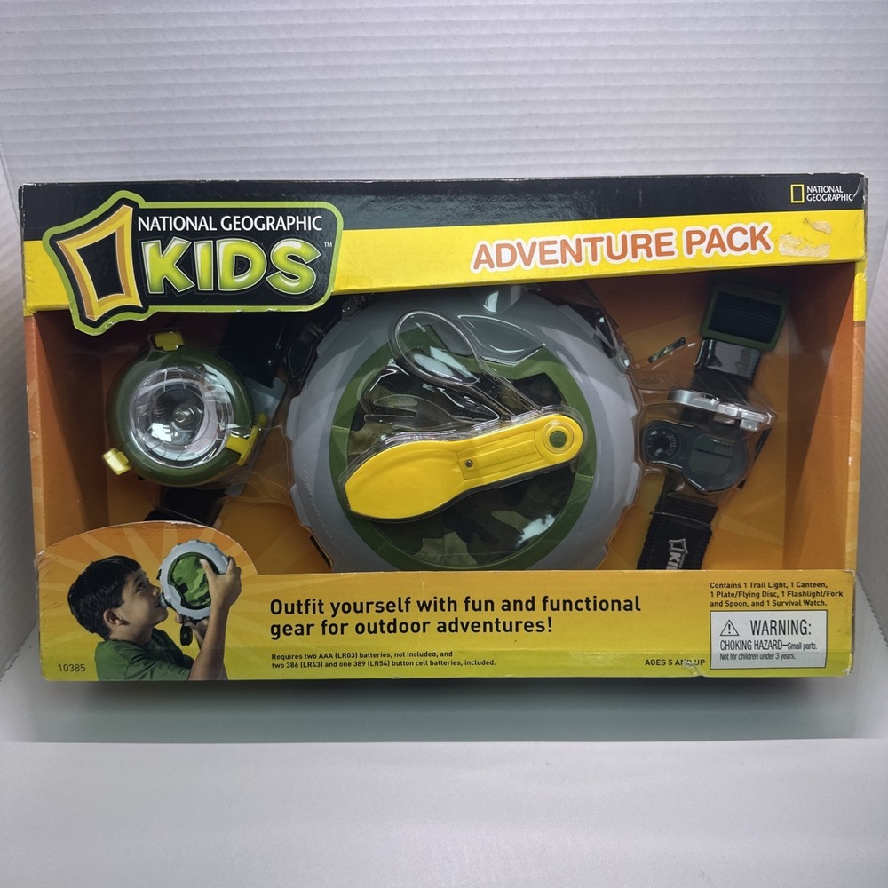 National Geographics Kids Outdoor Adventure Pack with Canteen, Headlamp & More